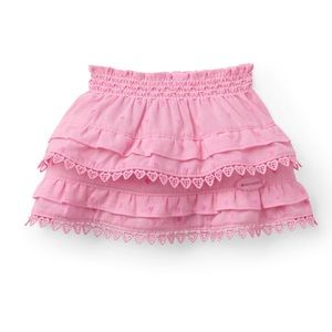 Loveshackfancy x American Girl Girl’s Billie Skirt in Pink Hearts